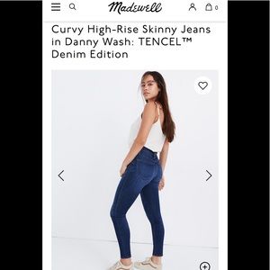 Madewell Curvy hi rise skinny